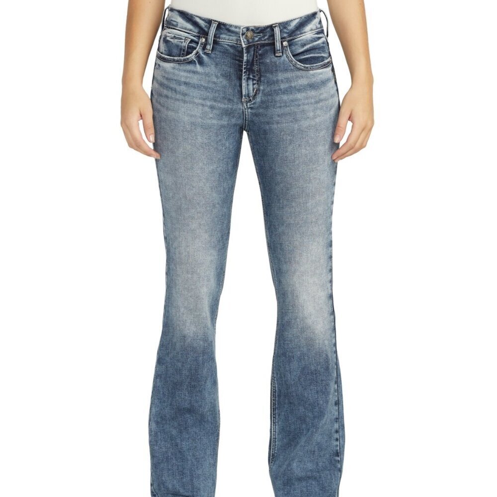 Silver Jeans Co. Suki Classic Button Curvy Bootcut Jeans Indigo - Picture 7 of 7